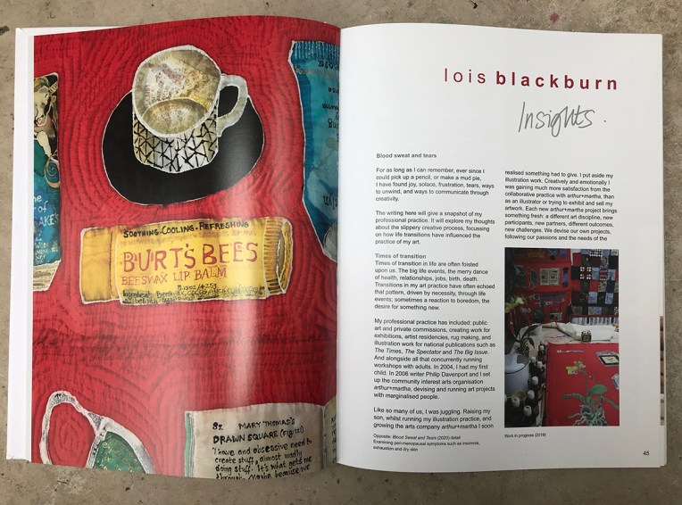 Feature on quilt in Insights, Textile Study Group Publication. 
