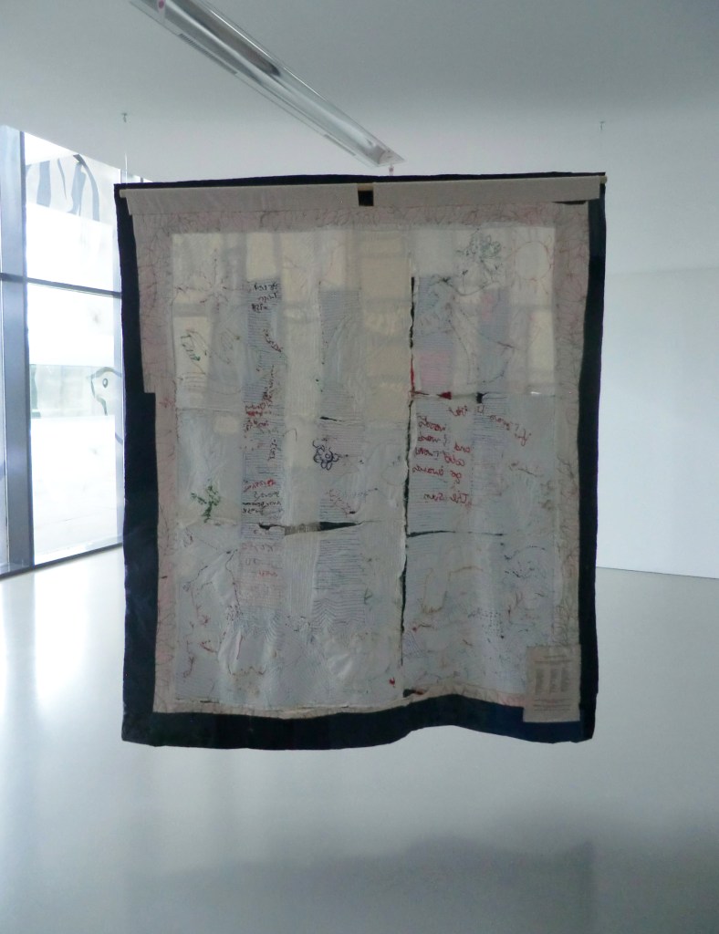 Sing Me to Sleep, reverse. Free hung. On exhibition National Gallery of Art, Lithuania