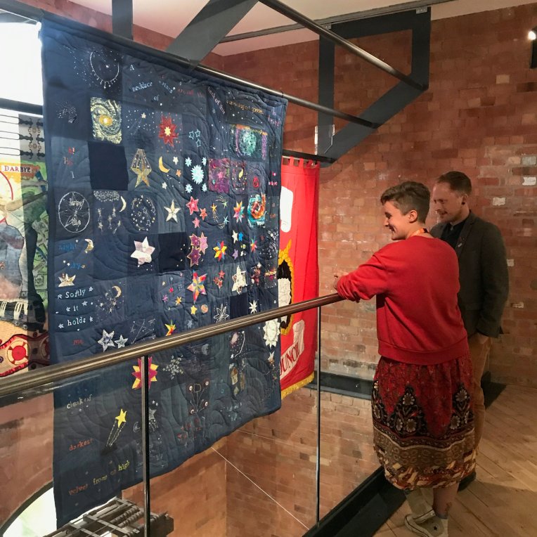 A Necklace of Stars Quilt at Museum of Making, Derby.