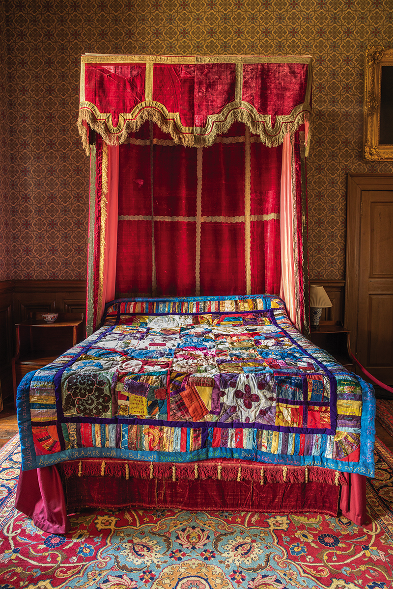 Fresh Air and Poverty quilt, on display at National Trust's Lyme Park. Garry Lomas photography