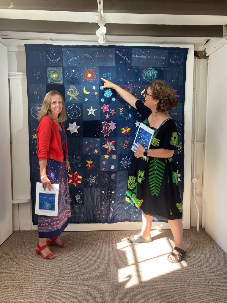 A Necklace of Stars quilt, on exhibition at Melbourne Gallery.